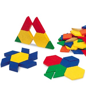 EDU 0134 플라스틱 패턴 블록 모양 조각 Plastic Pattern Blocks 0.5cm 250조각