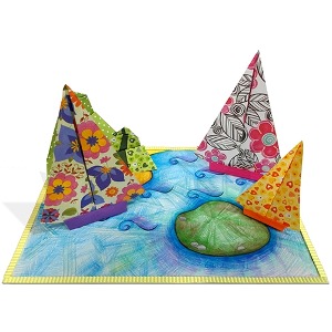 색칠공부 요트와 바다 섬 10개 종이접기