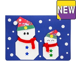 DIY 크리스마스 행복 눈사람 입체 카드 종이접기