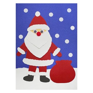 크리스마스산타선물오리기카드 종이접기