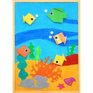 색칠공부 열대어가 사는 바다 10개 종이접기