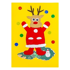 크리스마스루돌프만세오리기카드 종이접기
