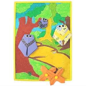 색칠공부 매미가 사는 숲 속 10묶음 종이접기