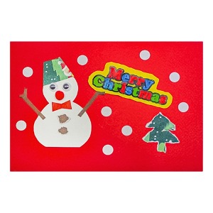 크리스마스스노우맨오리기카드 종이접기
