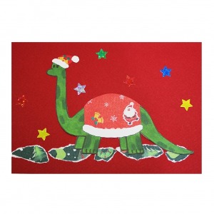 크리스마스산타공룡오리기카드 종이접기