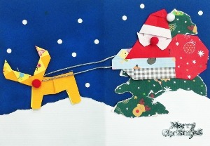 크리스마스루돌프산타카드 종이접기