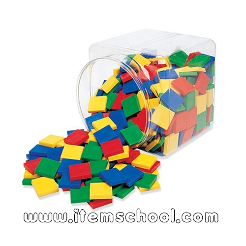 컬러 타일 Square Color Tiles (2.5cm, 400개)