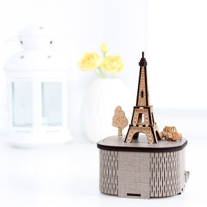 DIY 회전우드 오르골-파리에펠탑