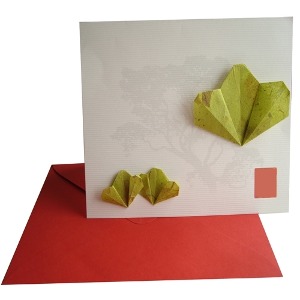 우리의한지전통카드1 소나무 5개 종이접기